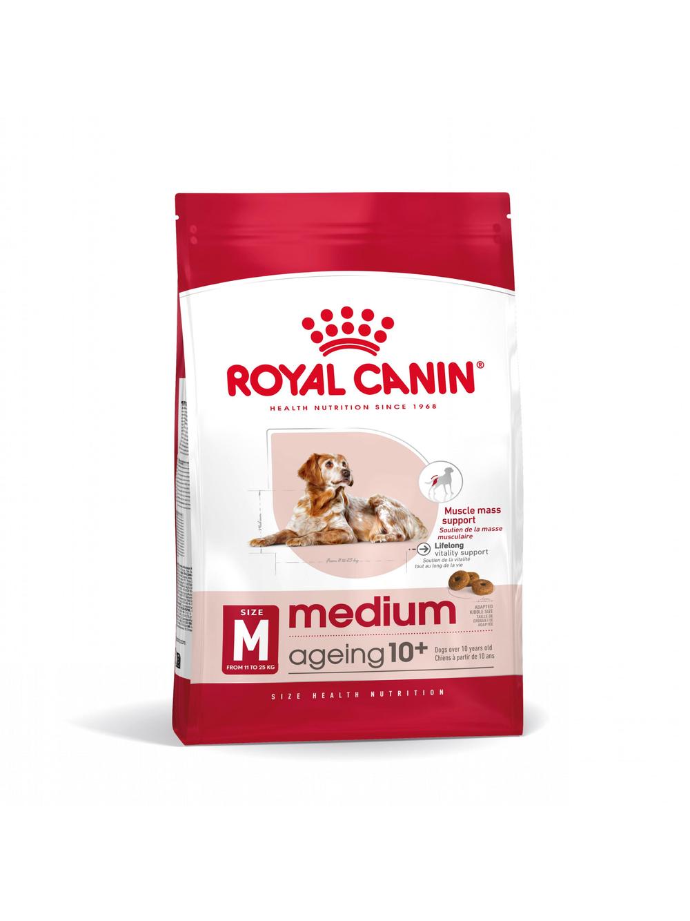 ROYAL CANIN Medium Ageing 10+ 15kg karma sucha dla psów dojrzałych po 10 roku życia, ras średnich + niespodzianka dla psa GRATIS!