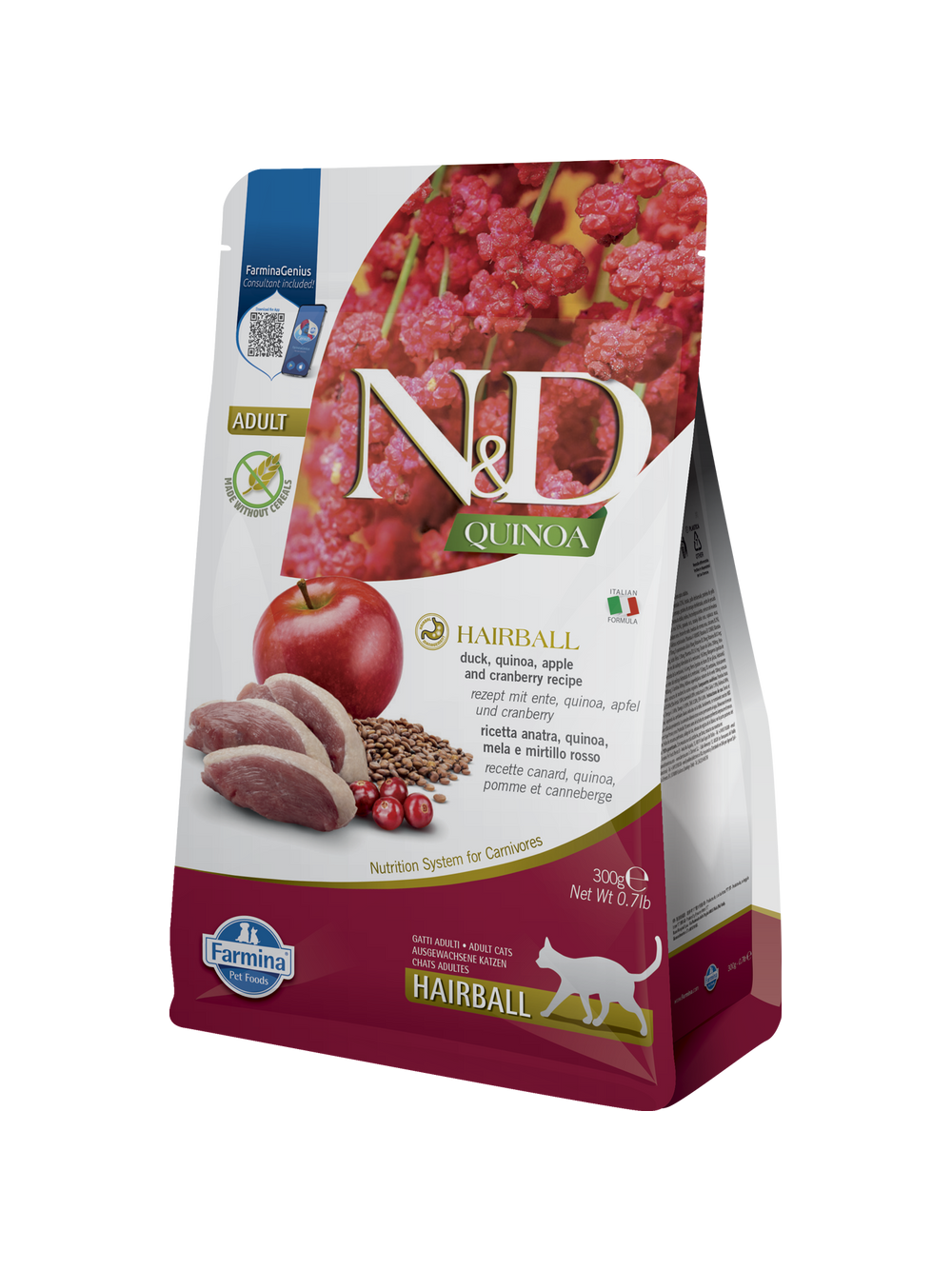 FARMINA N&D Quinoa Hairball Cat Adult 300g