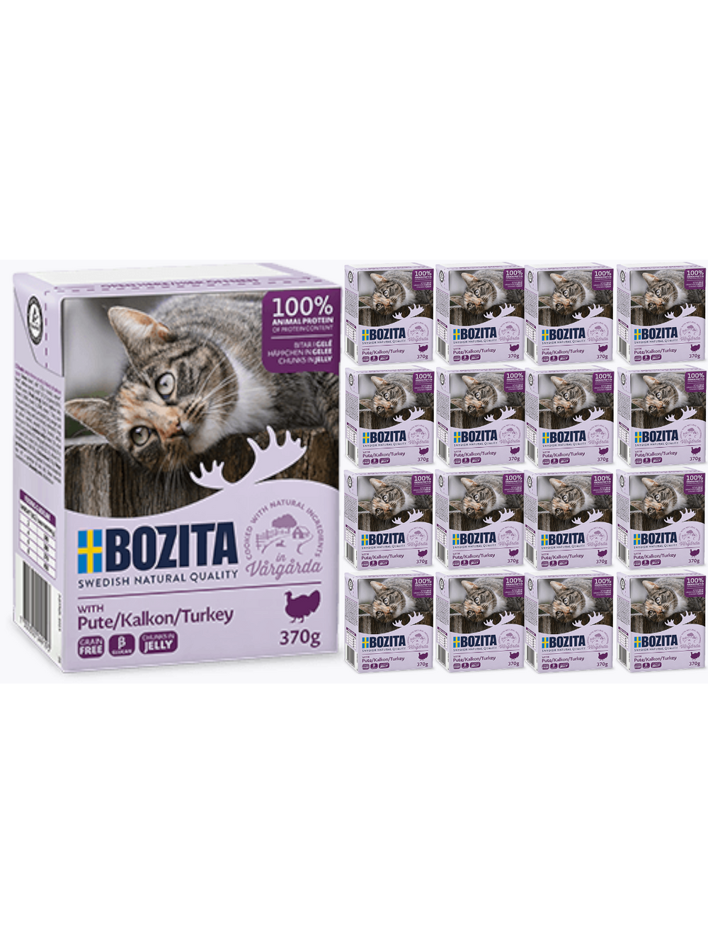 BOZITA Cat Kawałki Indyka W Galaretce 16 x 370g