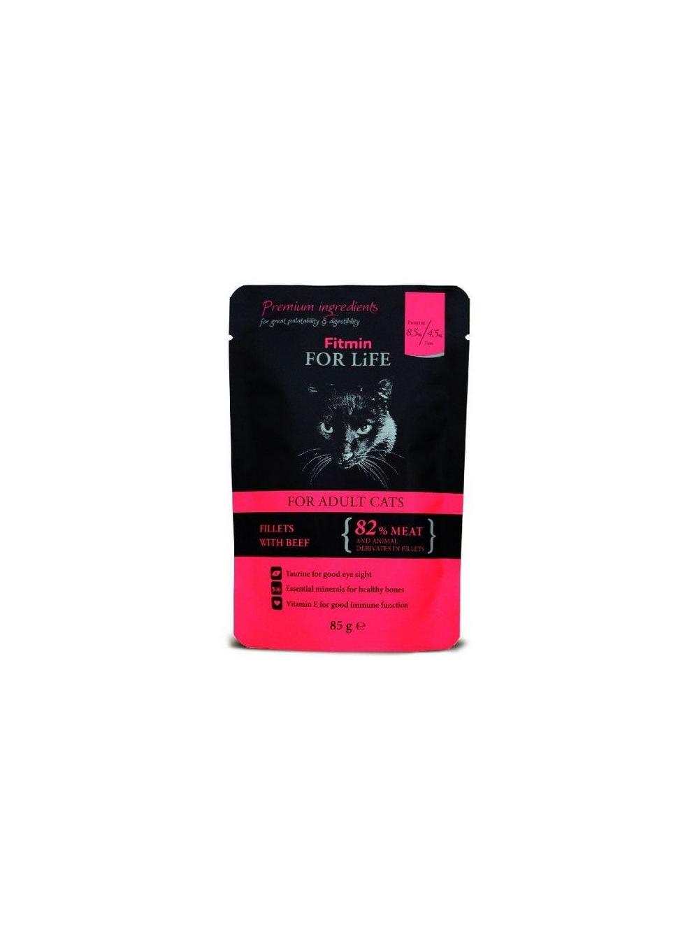 Fitmin Cat For Life Adult Beef 85g