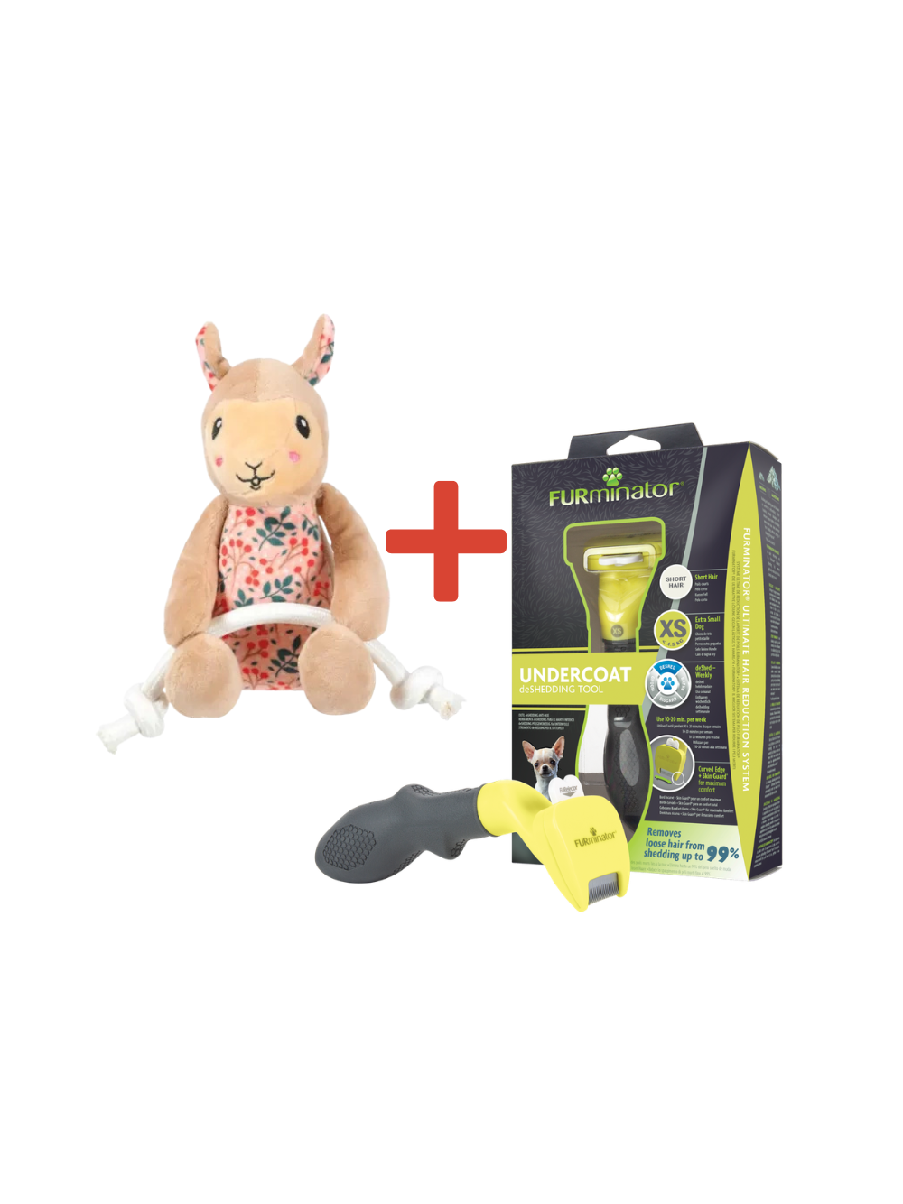 FURMINATOR dla psów krótkowłosych - Toy Dog XS + Zabawka dla psa GRATIS!