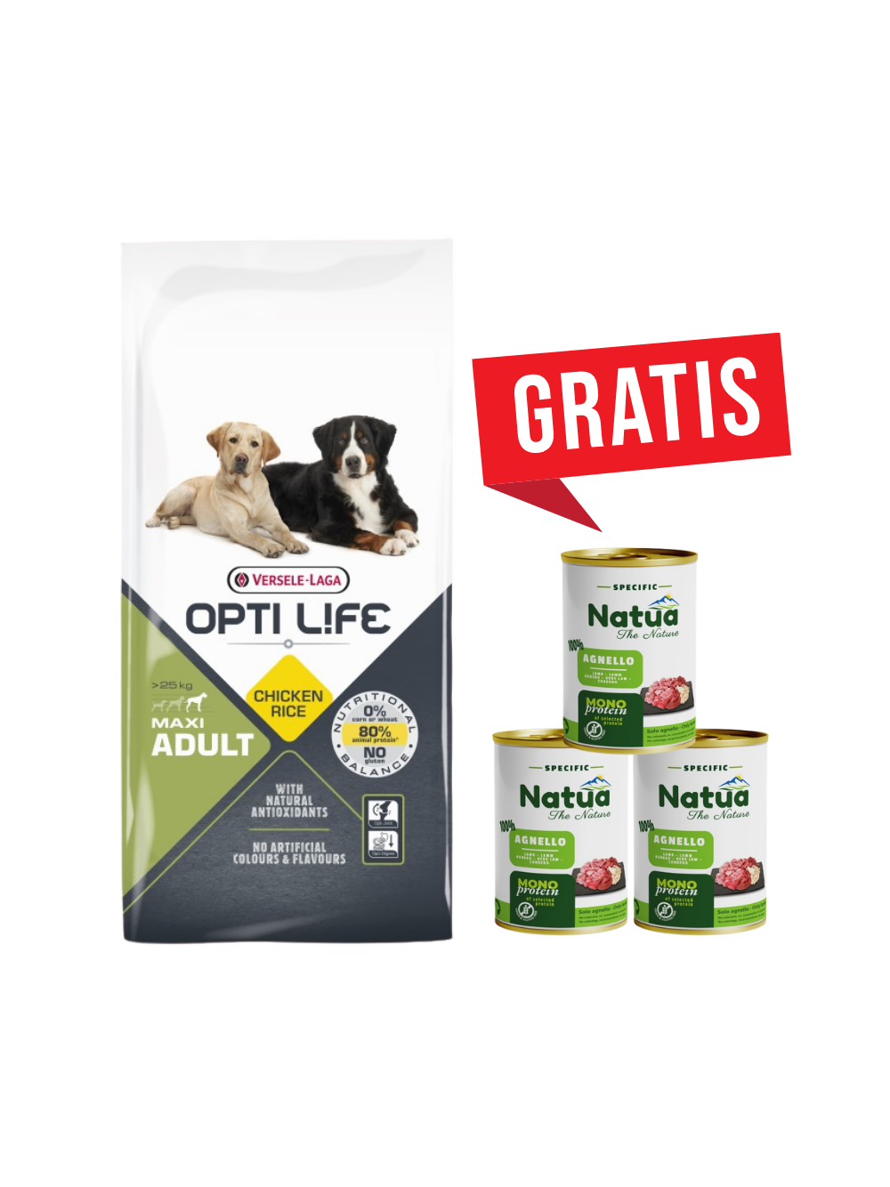 VERSELE-LAGA Opti Life Adult Maxi 12,5kg - z kurczakiem - dla dużych ras