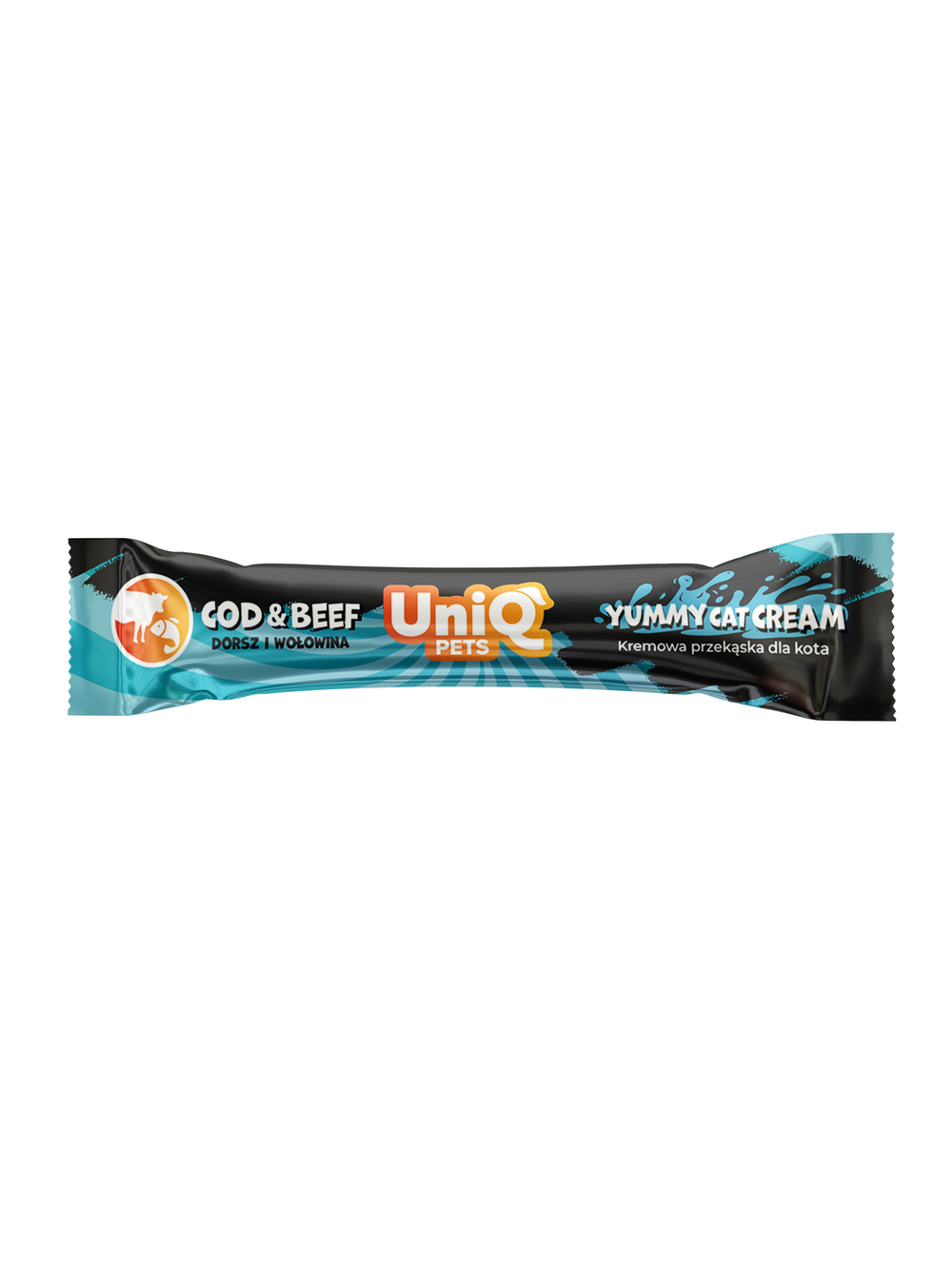 UNIQ PETS PURRCREAM pyszny sosik dla kota z dorszem i wołowiną 50x15g