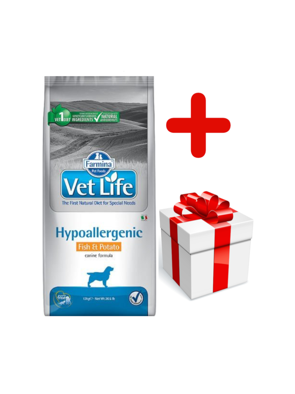 FARMINA Vet Life Dog Hypoallergenic Fish & Potato 12kg + niespodzianka dla psa GRATIS!