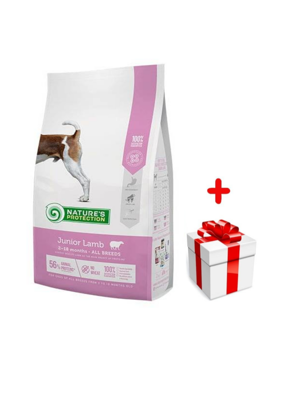 NATURES PROTECTION Junior Lamb 2kg + niespodzianka dla psa GRATIS!