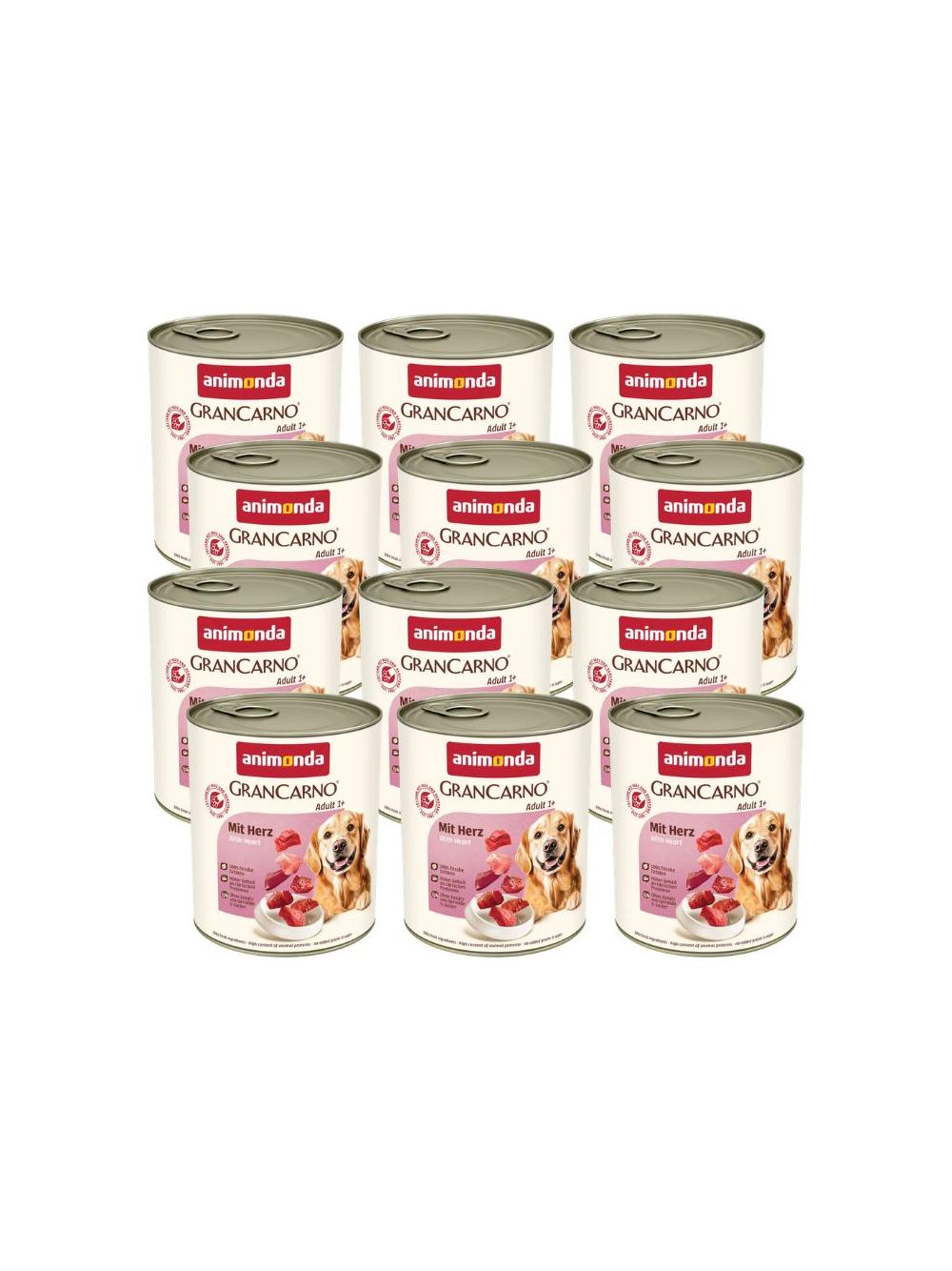 ANIMONDA GranCarno Adult Dog smak: z sercami 12x 800g