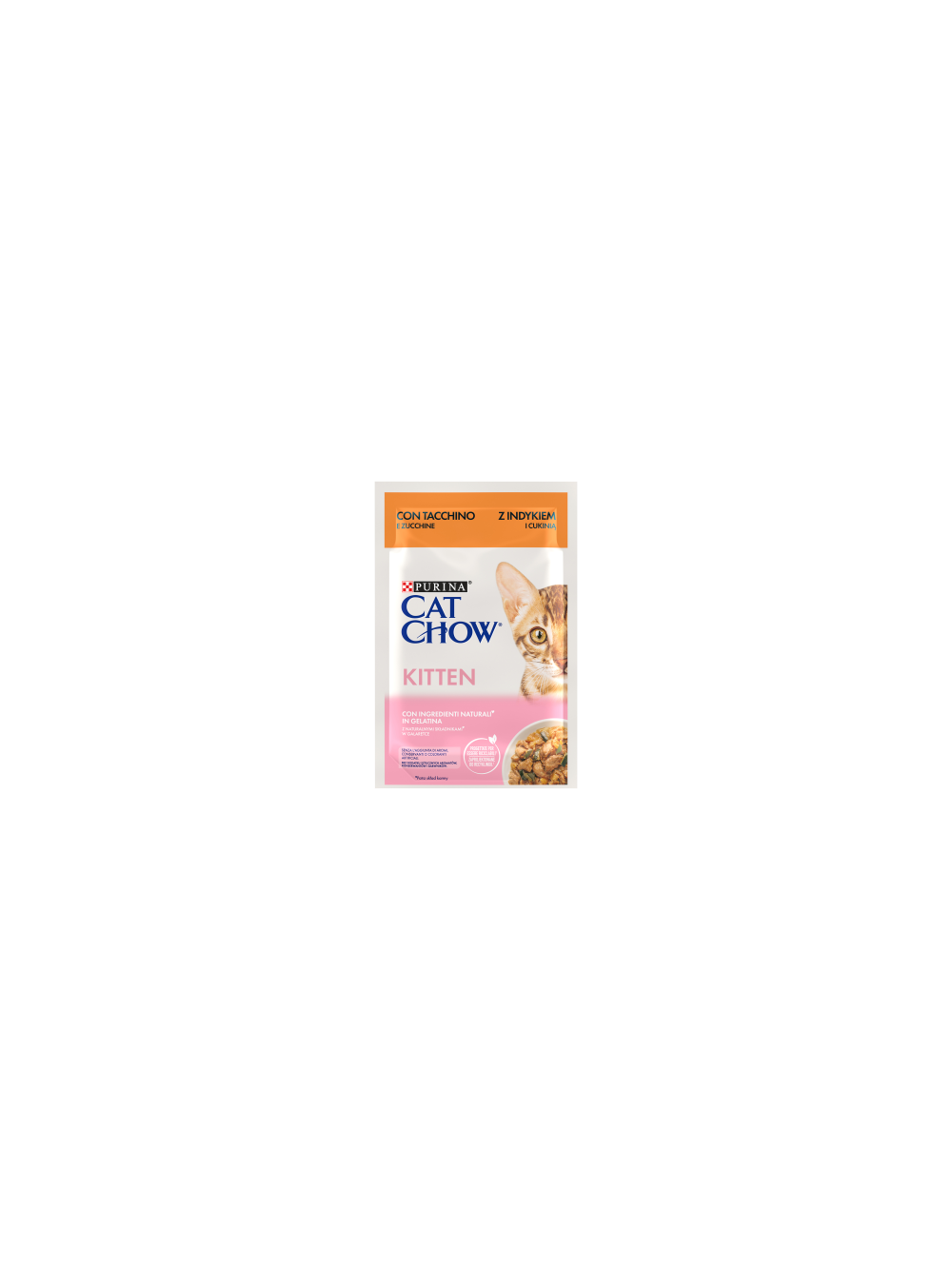 CAT CHOW Kitten Karma dla kociąt z indykiem i cukinią w galaretce 10x85g