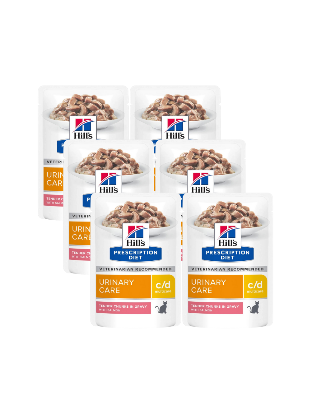 HILL'S PD Prescription Diet Feline c/d Salmon 6x85g saszetka