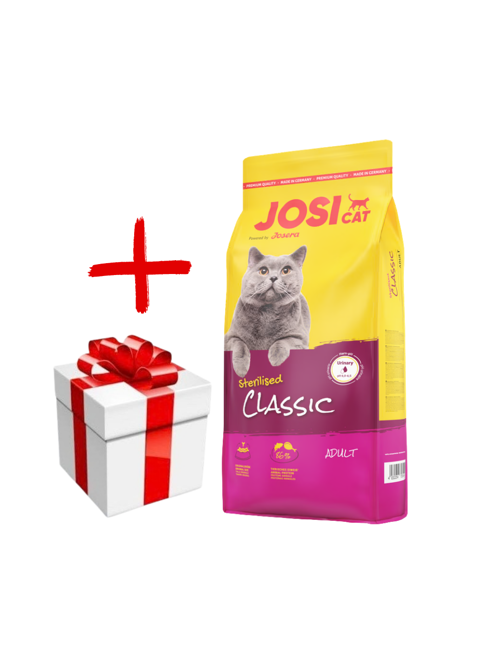 JOSERA JosiCat Classic Sterilised 10kg + niespodzianka dla kota GRATIS!