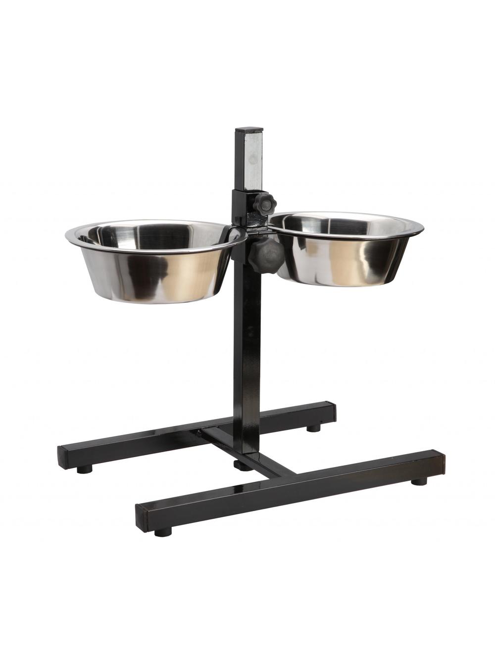 Miski na stojaku regulowanym 2 x 2,8L śr.24cm