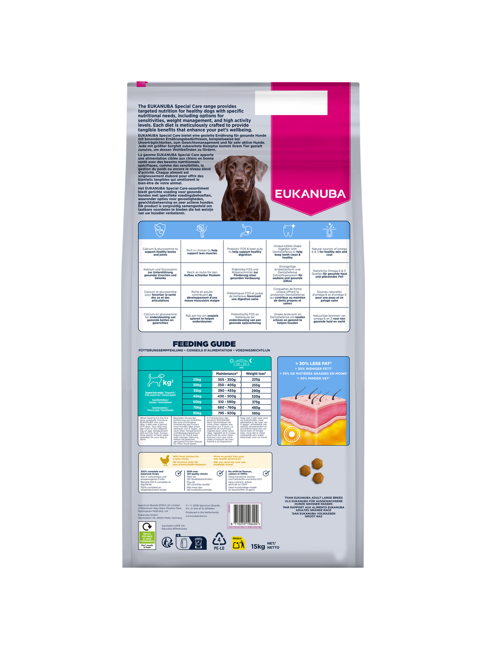 EUKANUBA Special Care Weight Control dla dorosłych psów dużych ras wymagających kontrolowania wagi 15 kg