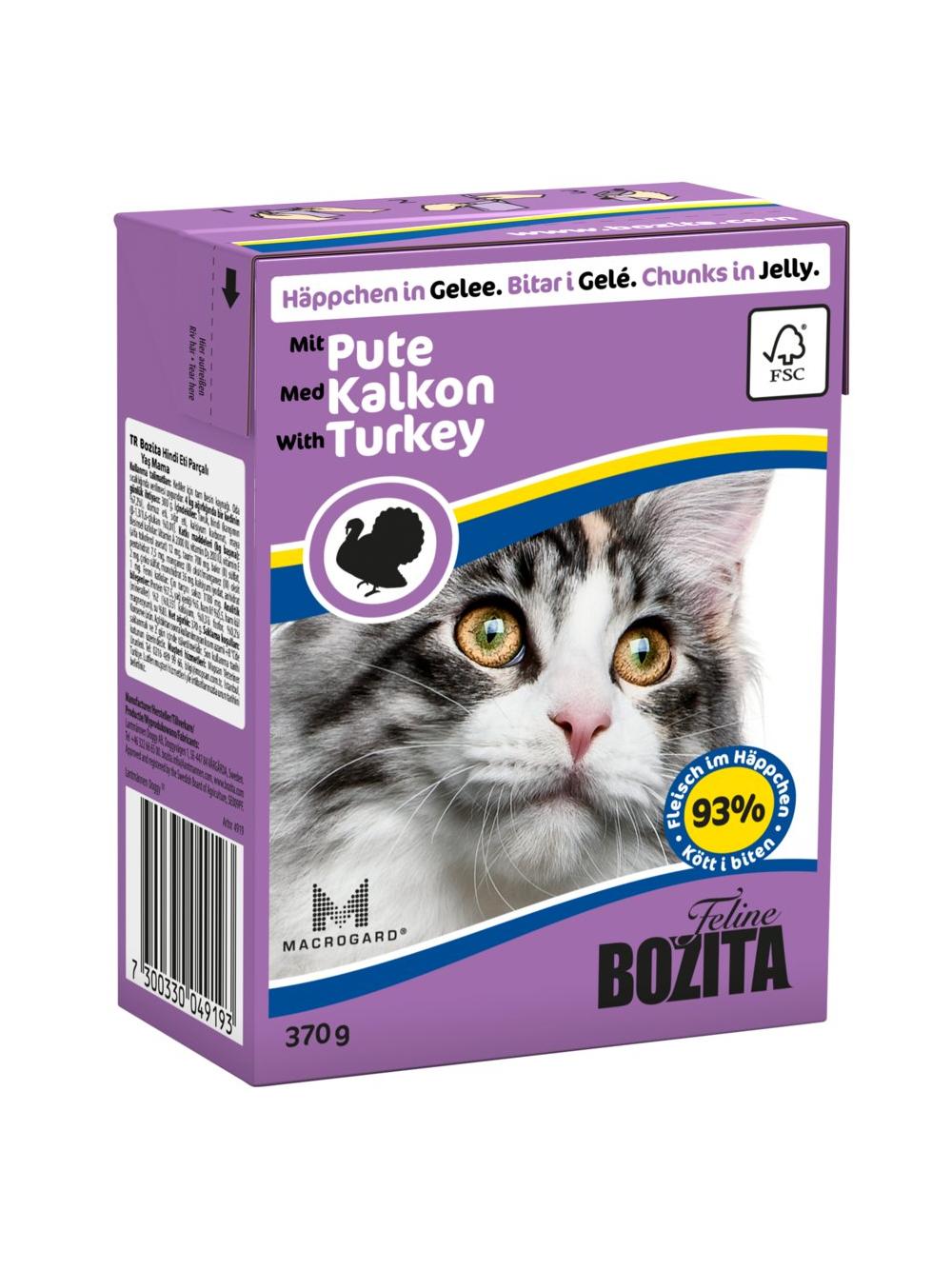 BOZITA Cat Kawałki Indyka W Galaretce 12x370g