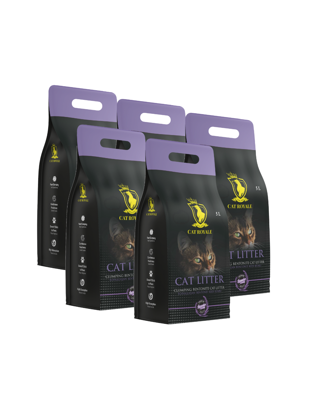 Cat Royale Lawenda żwirek bentonitowy 25l (5x5l)