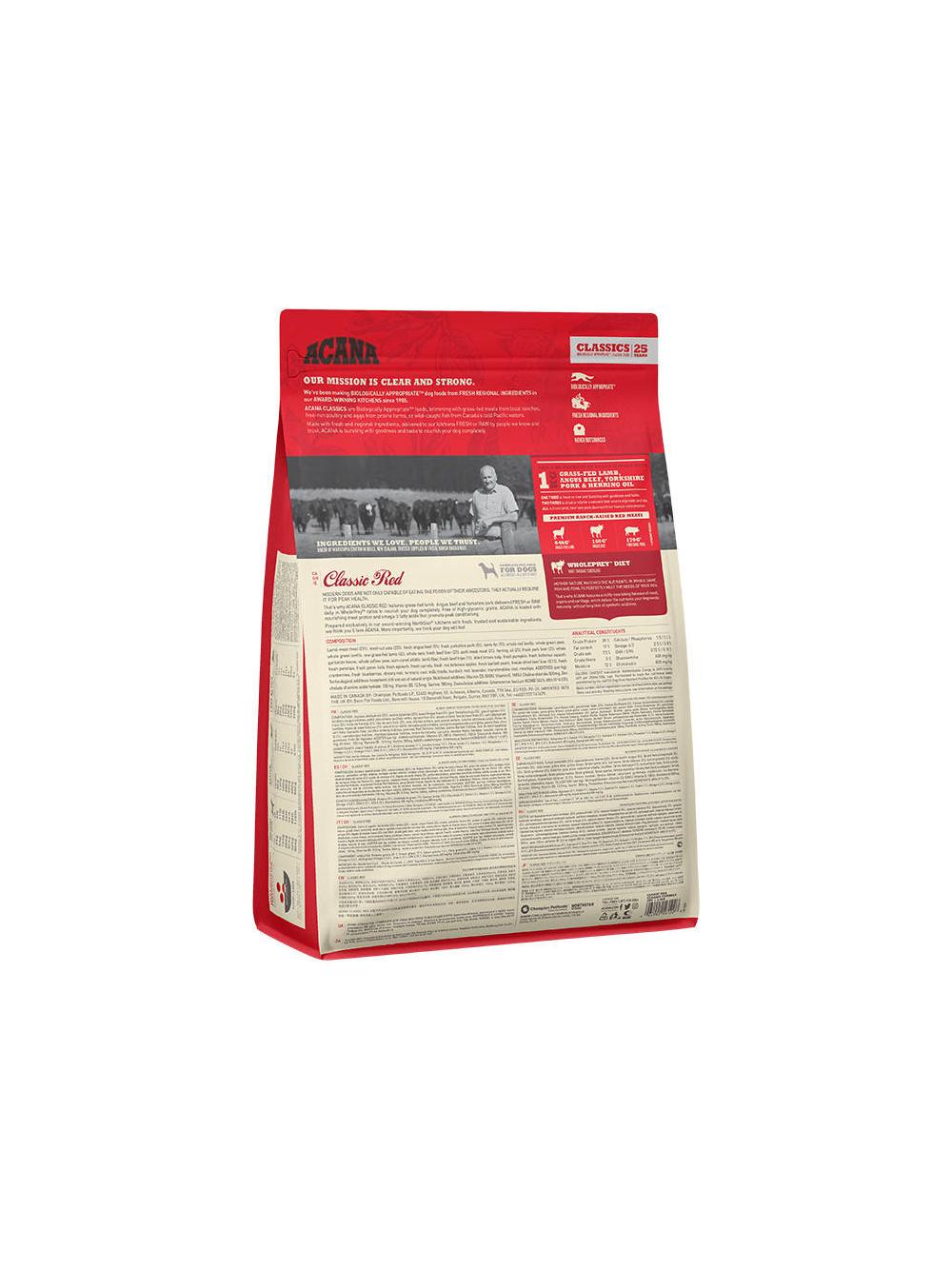 ACANA Classics Red Meat 2kg + niespodzianka dla psa GRATIS!