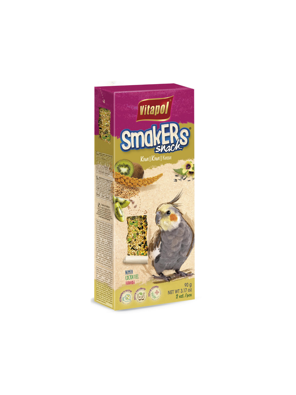 VITAPOL Kolby Smakers dla nimfy - kiwi 2szt.