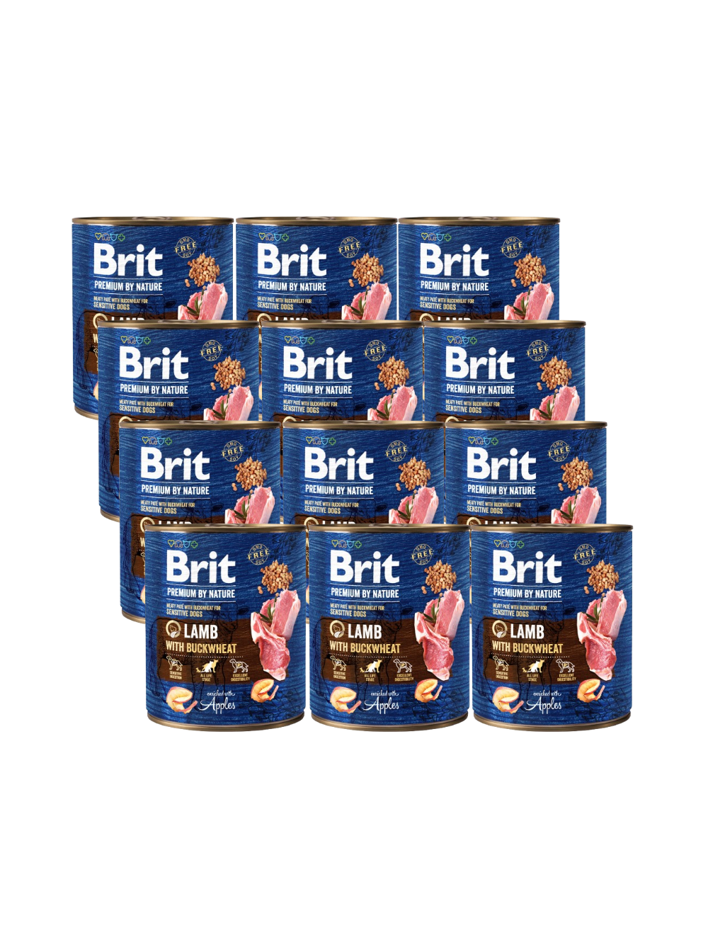BRIT Premium by Nature Lamb With BUCKWHEAT 12x800g