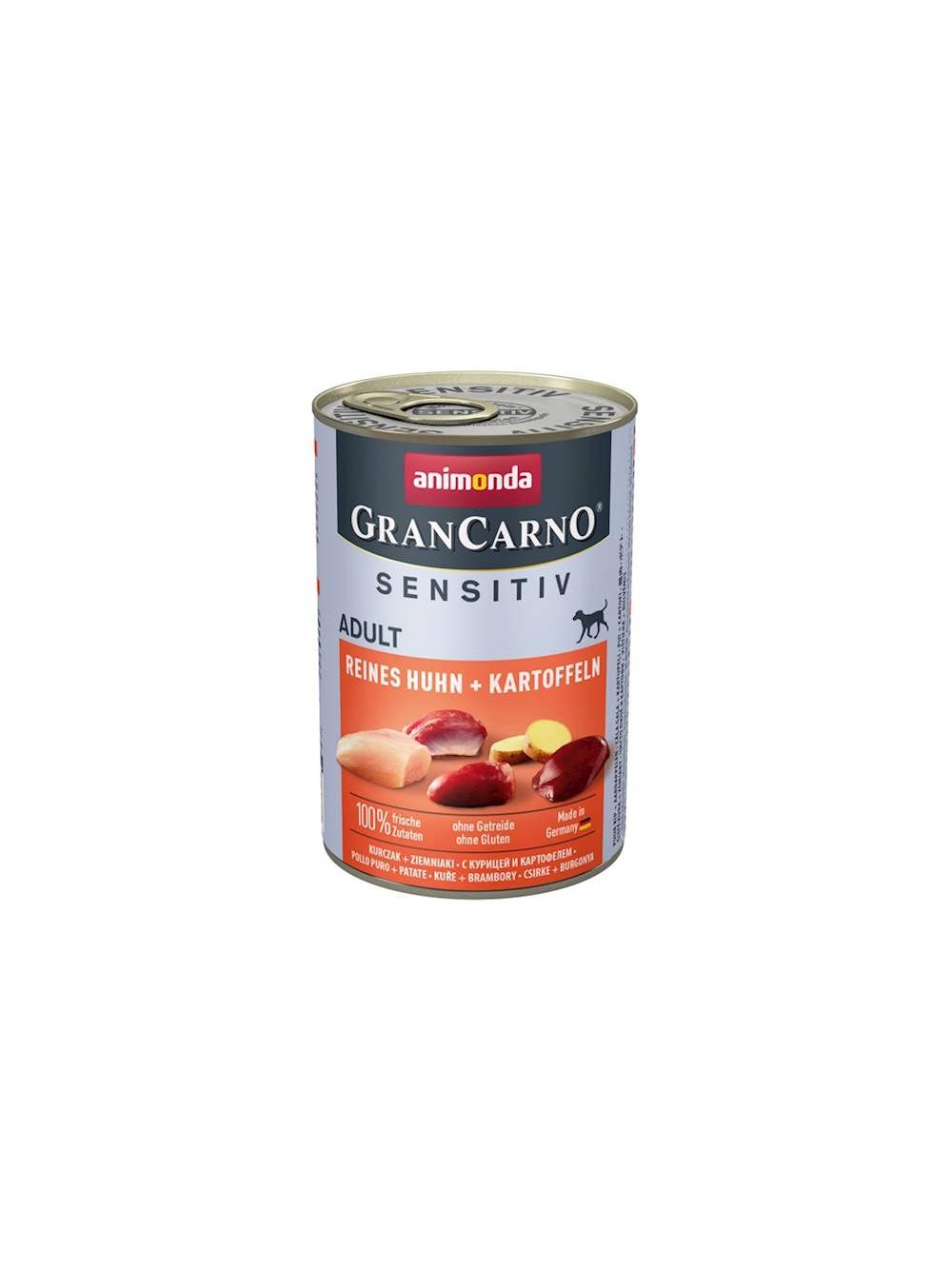 ANIMONDA GranCarno Sensitiv  Adult Dog smak: Kurczak + ziemniaki  12x400g