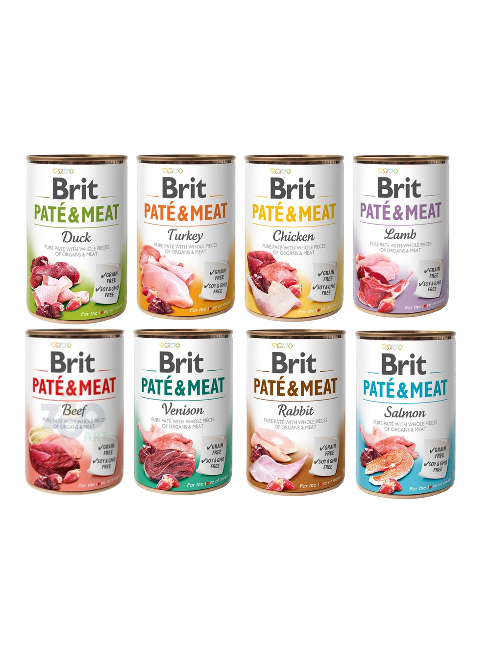 BRIT PATE & MEAT Mix  8x400g 8 Smaków