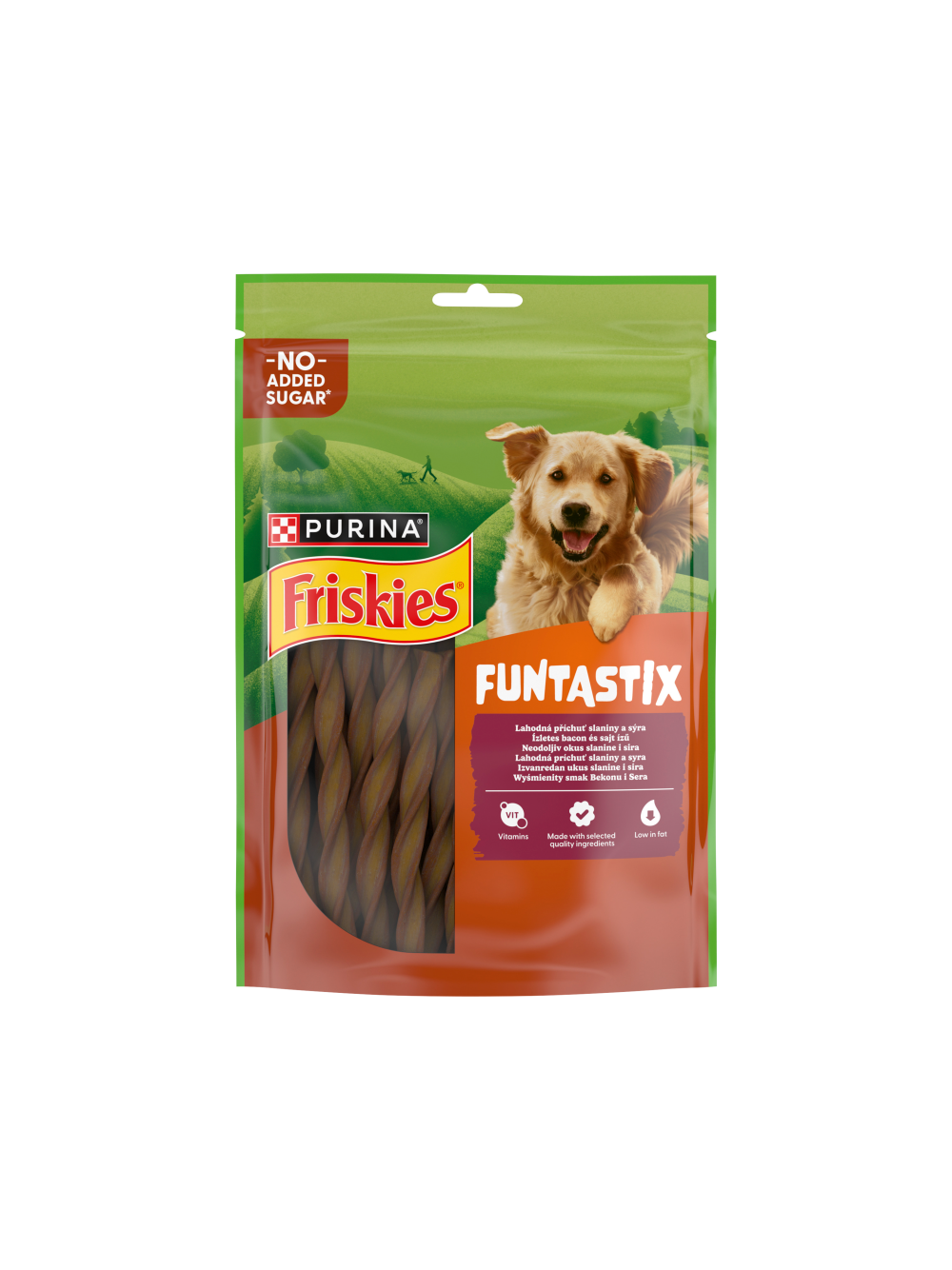 Friskies Funtastix dla dorosłych psów o smaku bekonu i sera 3x175 g