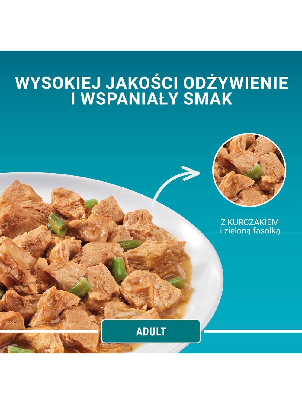 Purina One Adult Karma dla kotów z kurczakiem i zieloną fasolką 26x85 g