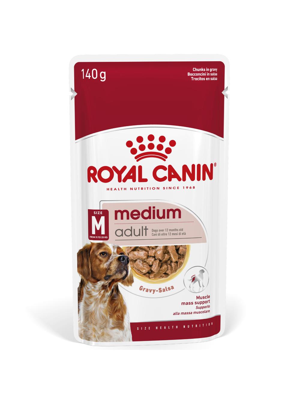 ROYAL CANIN Medium Adult 10x140g karma mokra w sosie dla psów dorosłych ras średnich