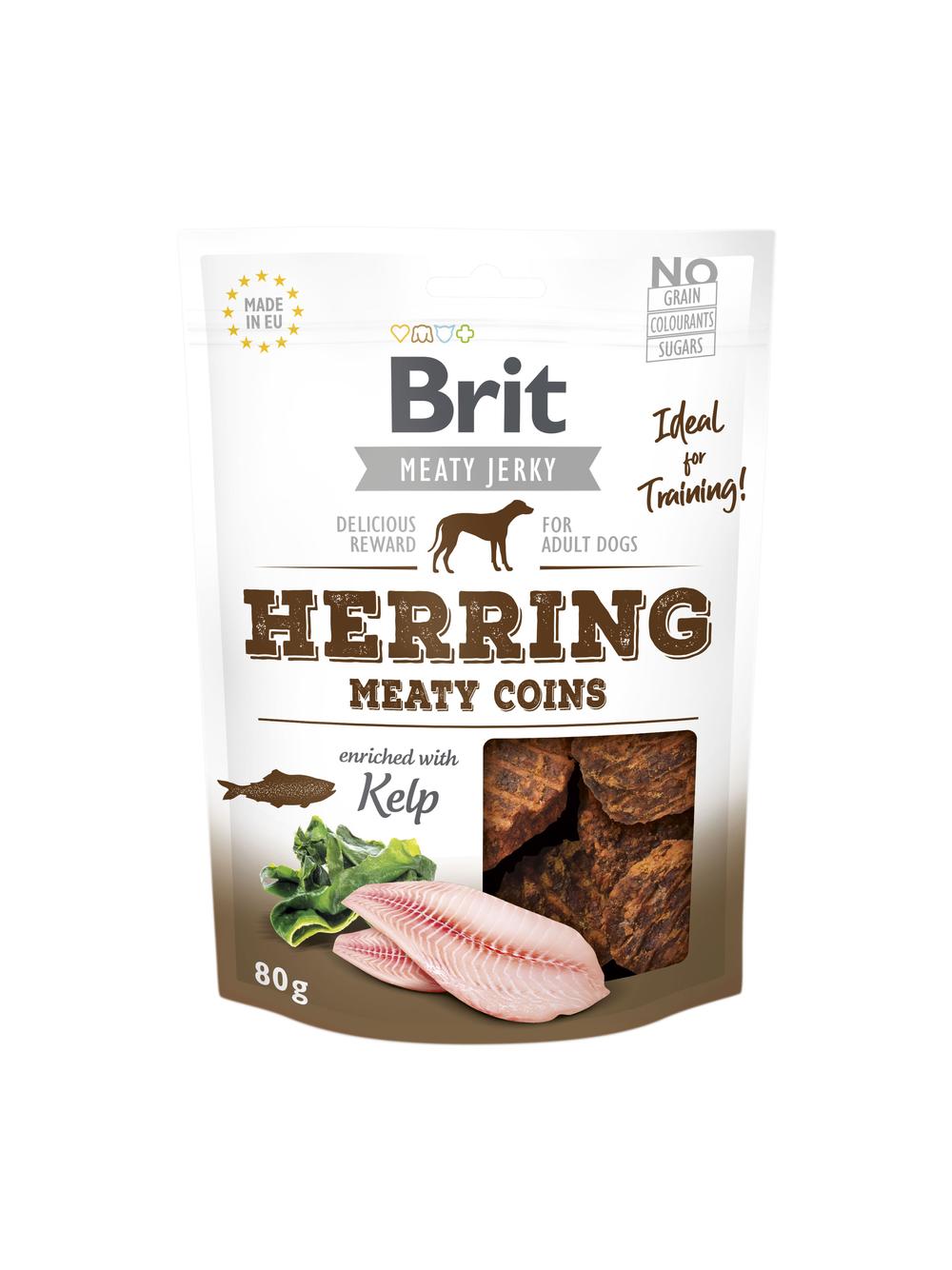 BRIT Jerky Snack Herring Meaty Coints 80g