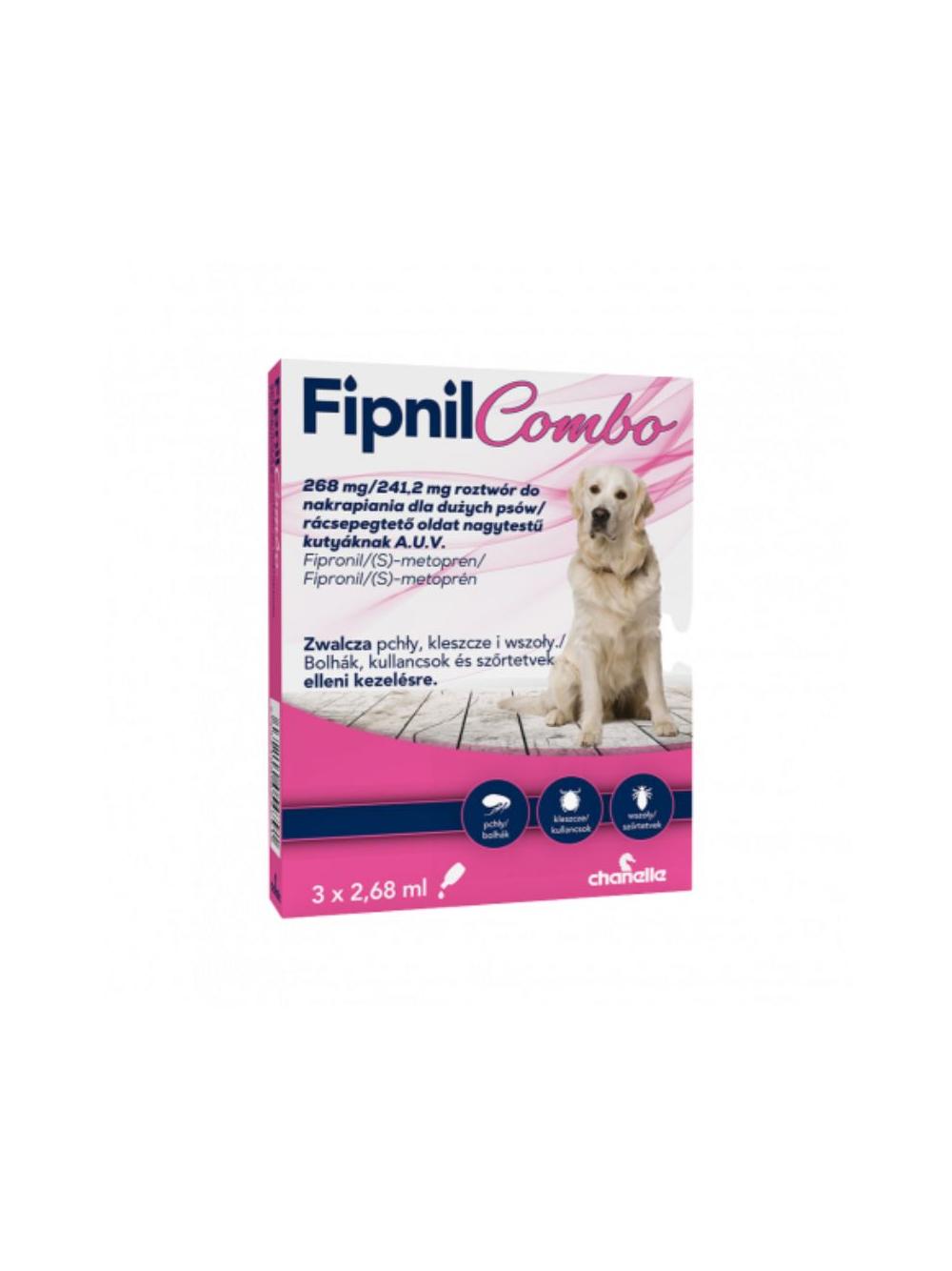 Fipnil Combo L Roztwór do nakrapiania dla dużych psów (20-40 kg) 3 pipety