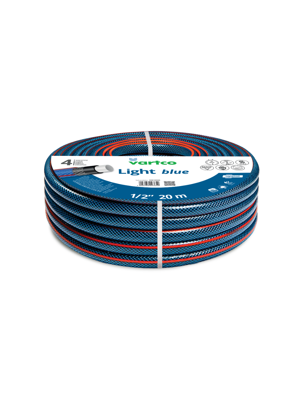 Wąż ogrodowy VARTCO LIGHT BLUE 3/4" 30mb