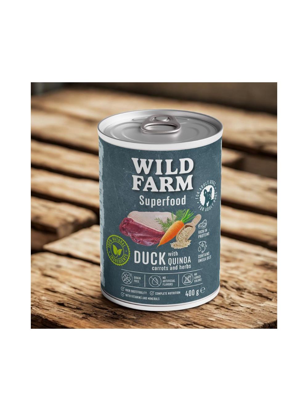 WILD FARM Superfood Duck 400g bezzbożowa karma dla psa