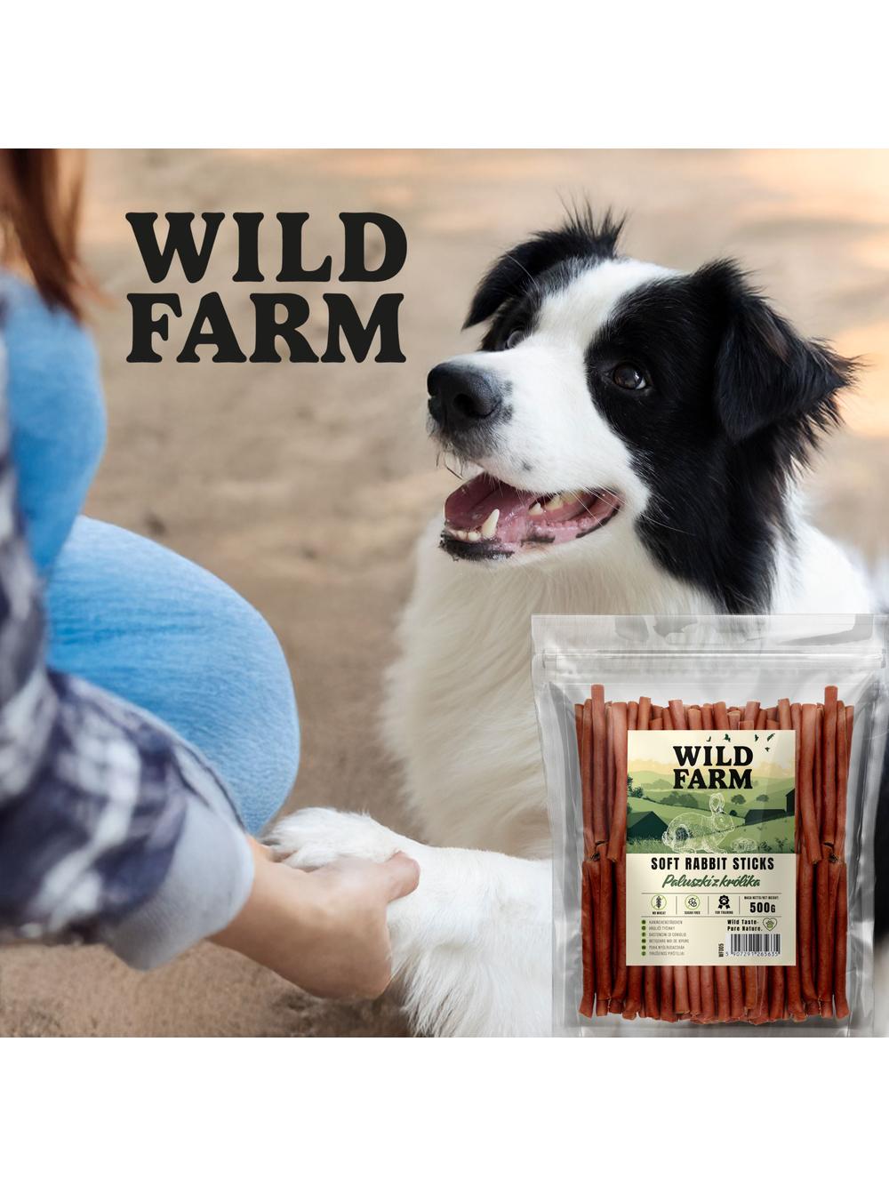 WILD FARM Paluszki z królika 500g przysmak dla psa