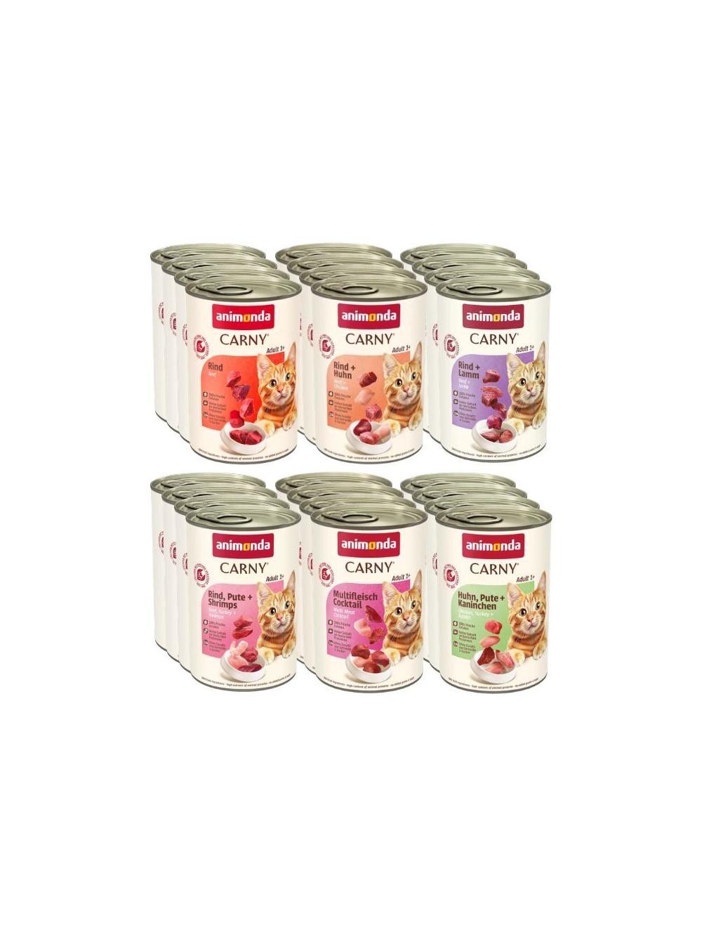 ANIMONDA Cat Carny Adult mix 6 smaków 24x400g