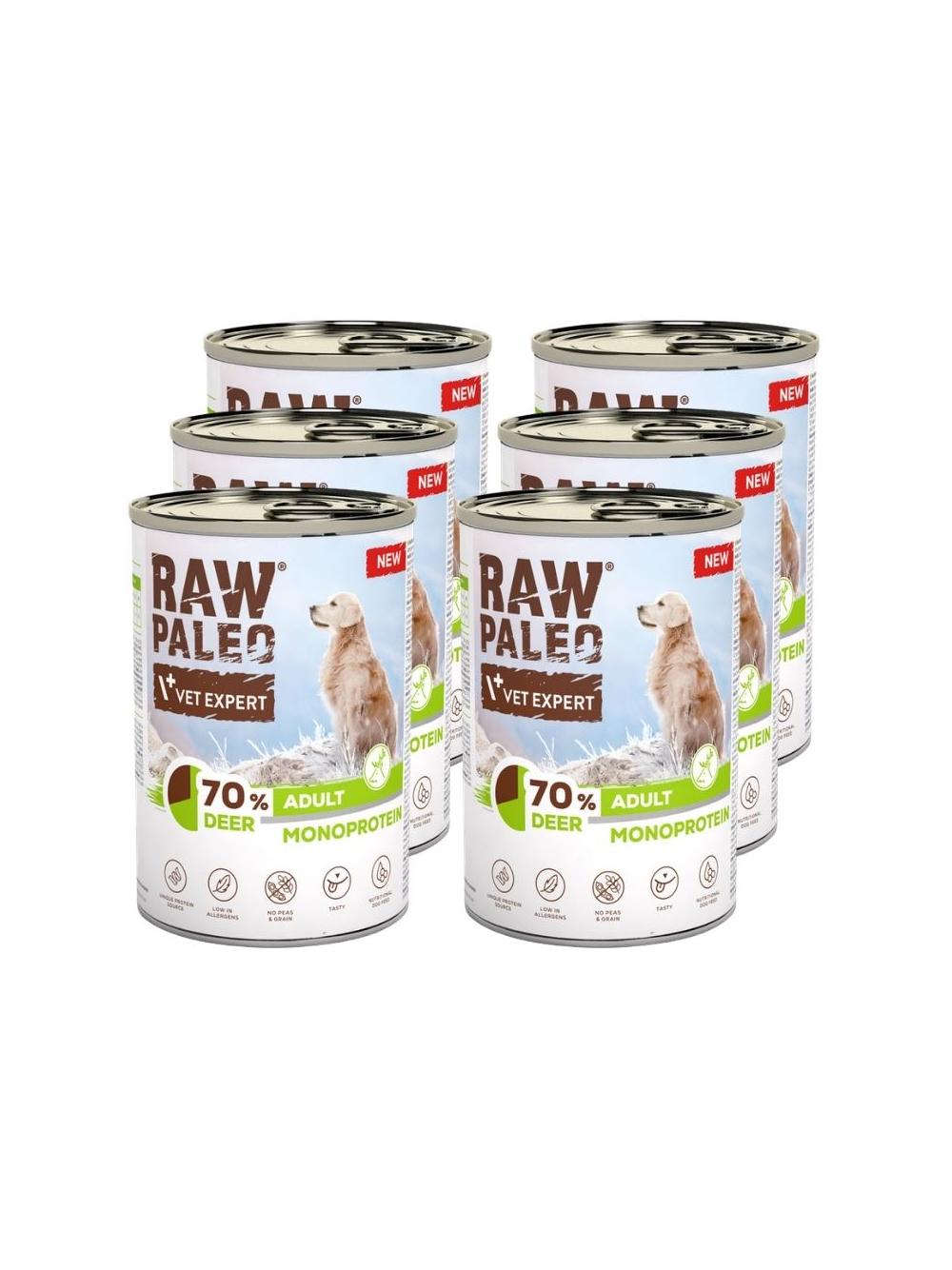 Vetexpert Raw Paleo Monoprotein Adult Deer 6x400g