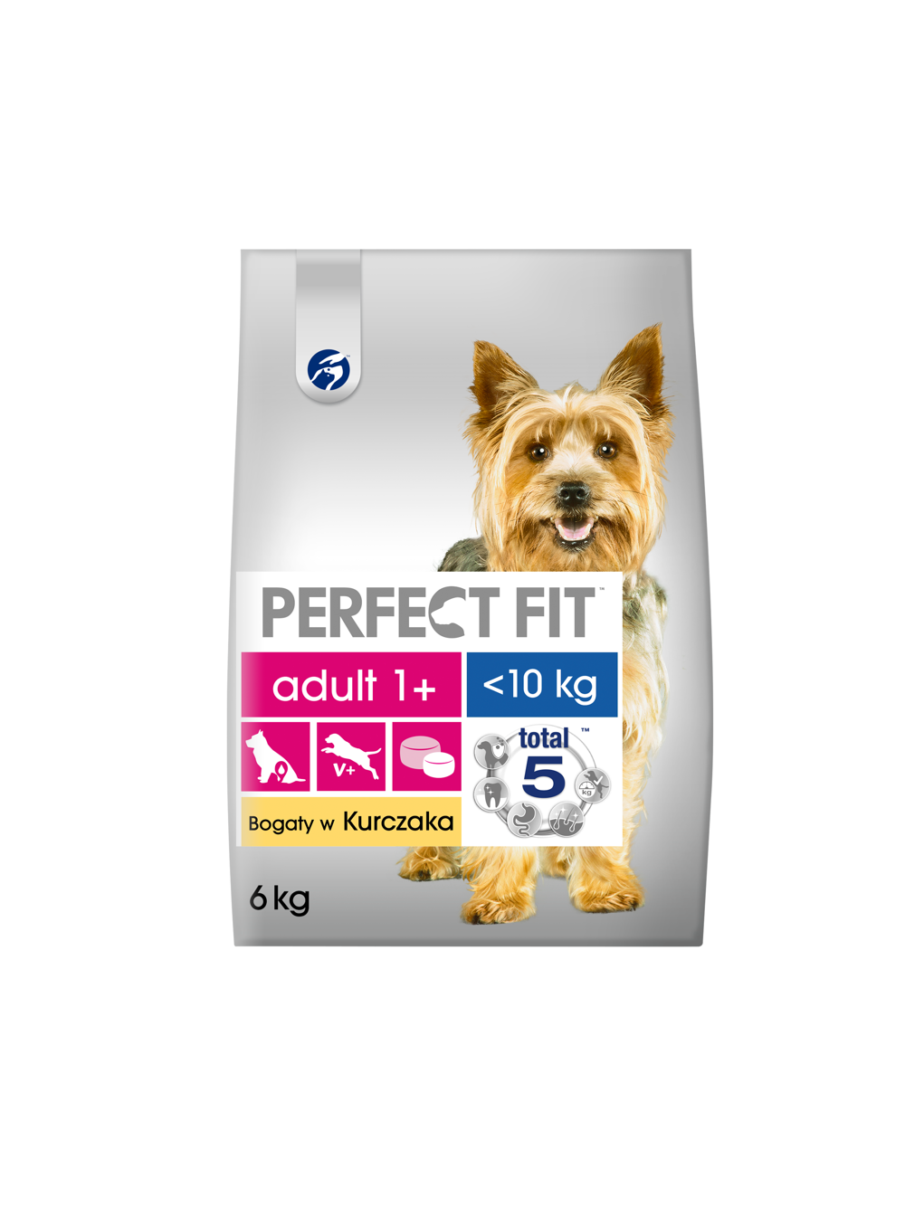 PERFECT FIT (Adult 1+) 6kg Bogaty w kurczaka - sucha karma dla psa małej rasy\ Opakowanie uszkodzone (6324,7449) !!!