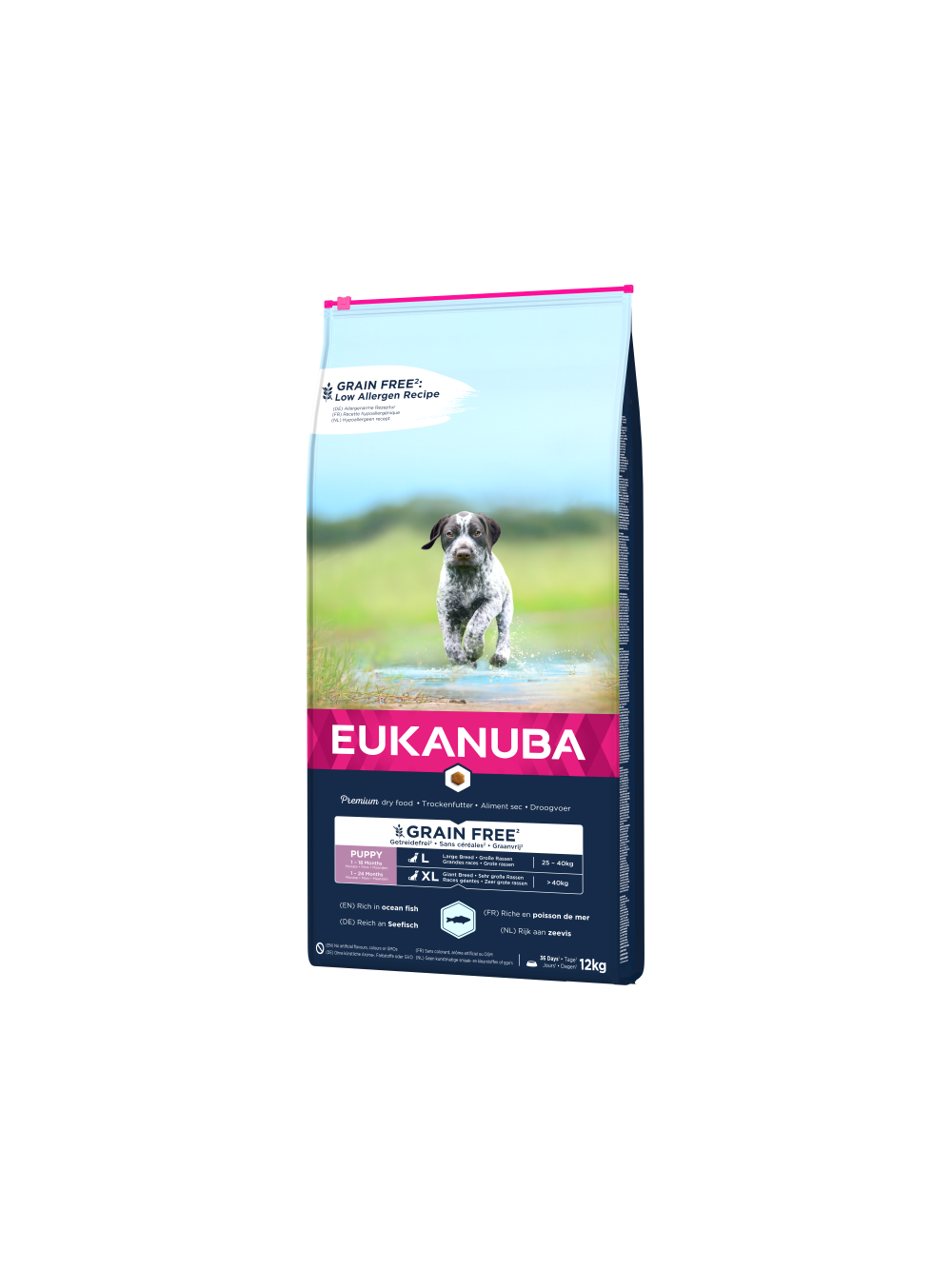 EUKANUBA Puppy&Junior Large Breeds Grain Free 12kg + niespodzianka dla psa GRATIS!