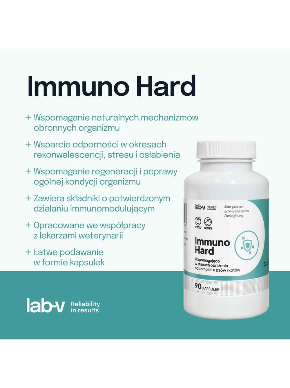 Lab-v Immuno Hard – Wzmacnianie odporności dla psów i kotów 90 kapsułek