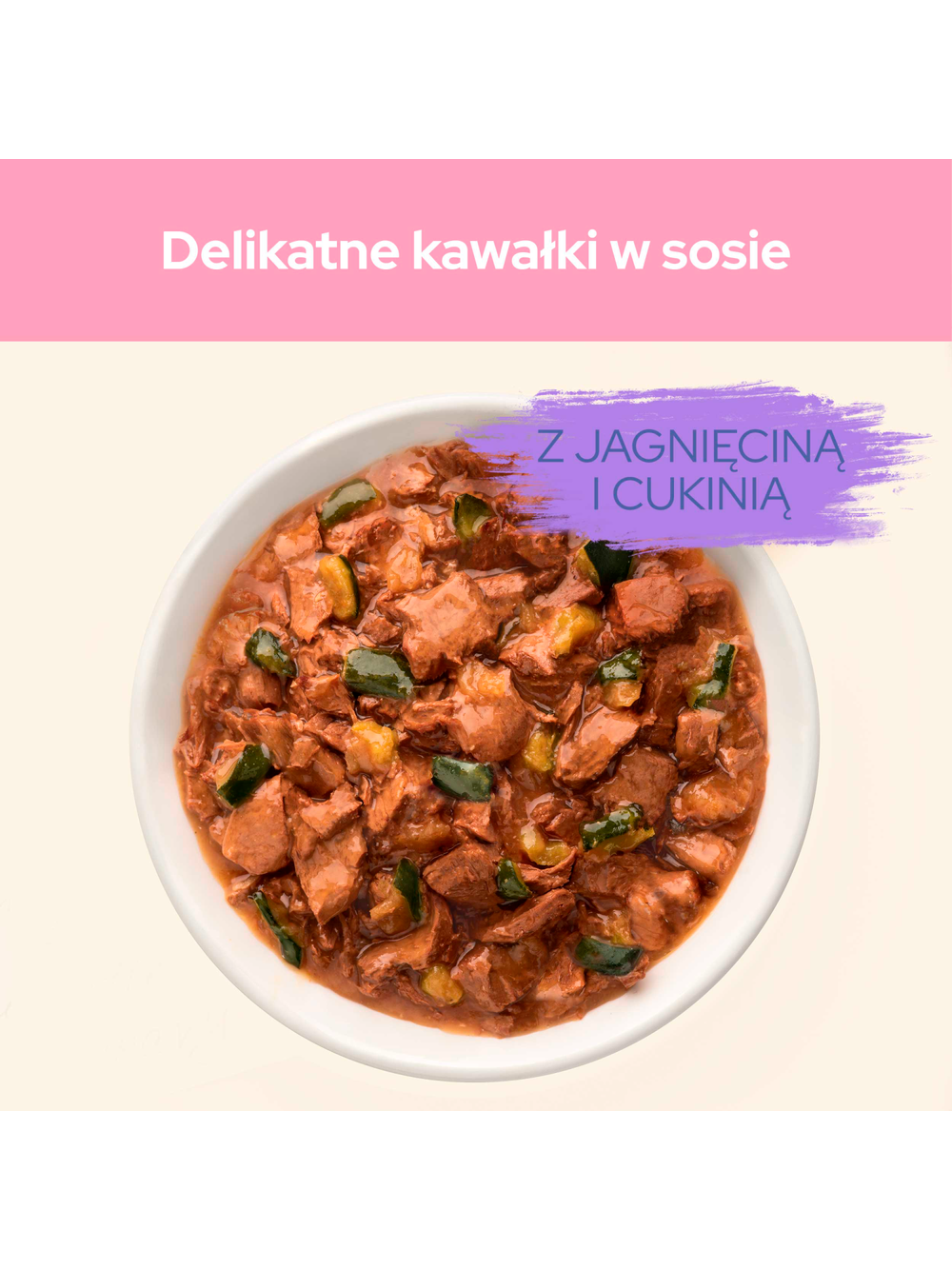 CAT CHOW Kitten Karma dla kociąt z jagnięciną i cukinią w sosie 10x85g