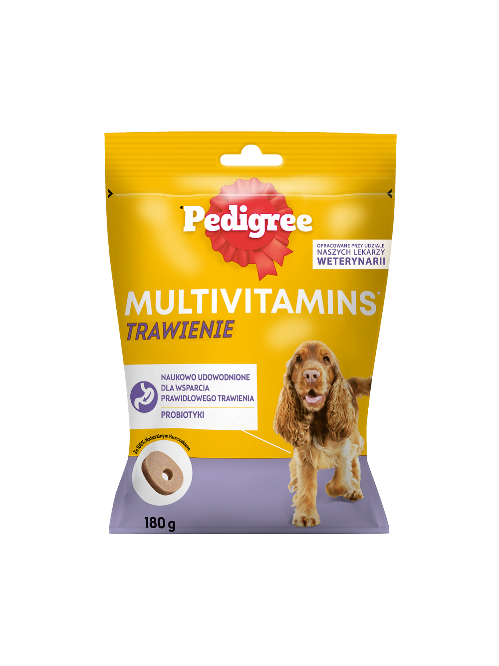 PEDIGREE Multivitamins Trawienie - karma uzupełniająca dla dorosłych psów, o smaku kurczaka 180 g