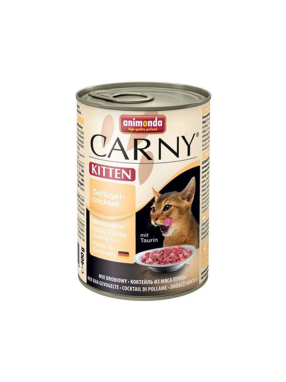 ANIMONDA Cat Carny Kitten smak: koktajl drobiowy 12x400g