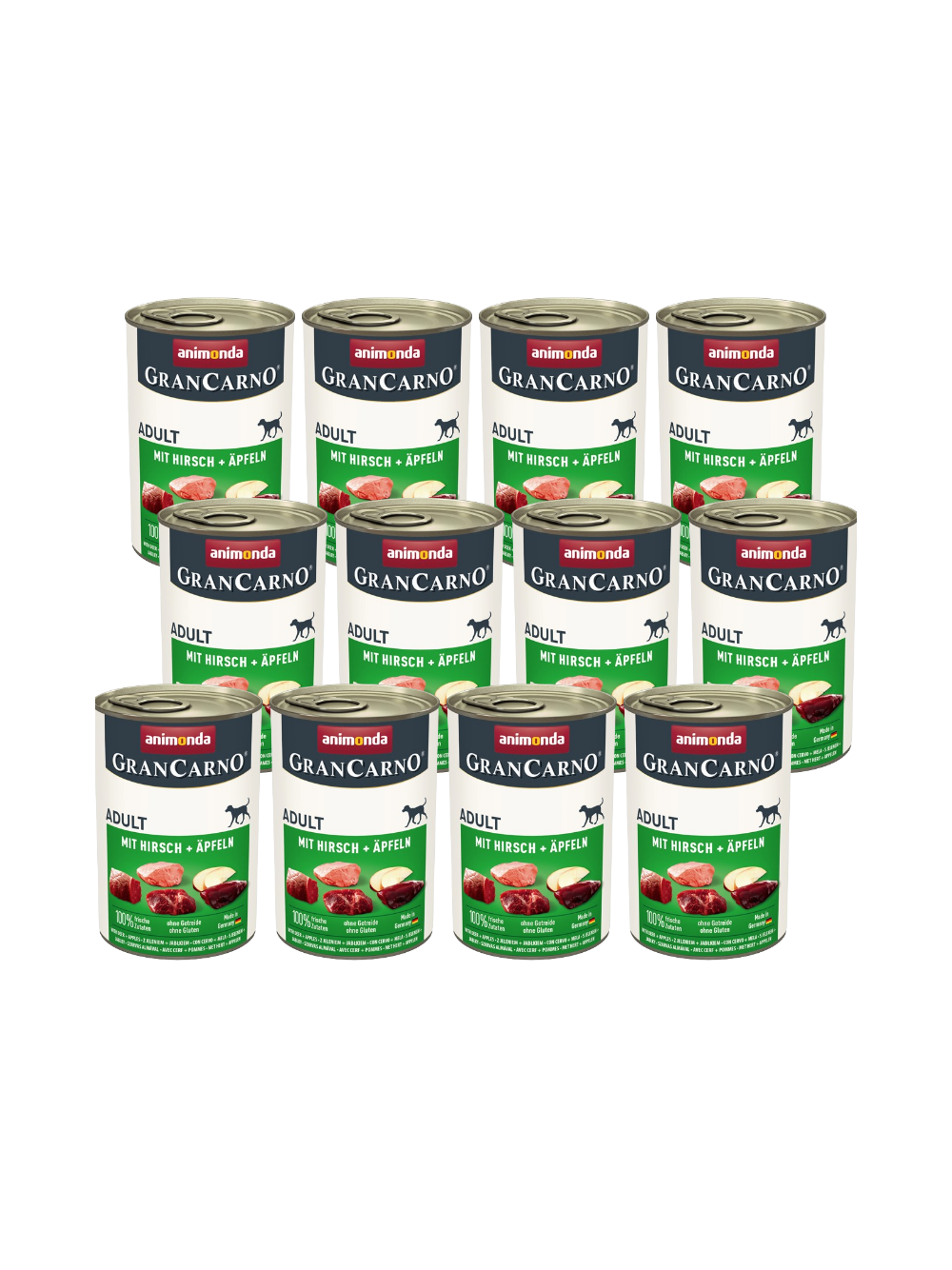 ANIMONDA GranCarno Adult Dog smak: Jeleń i jabłko 12x400g