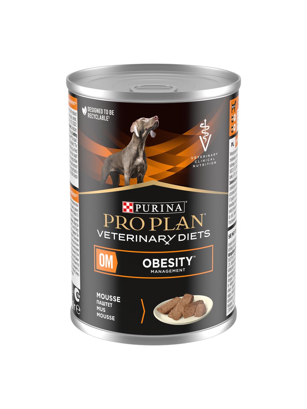 PRO PLAN Veterinary Diets OM Obesity Management Karma mokra dla psa mus 400g