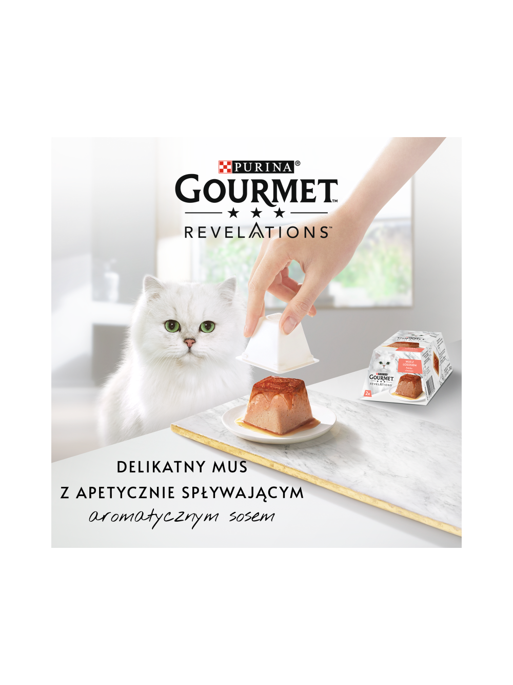 Gourmet Revelations Karma dla kotów mus z łososiem 12x(2x57g)