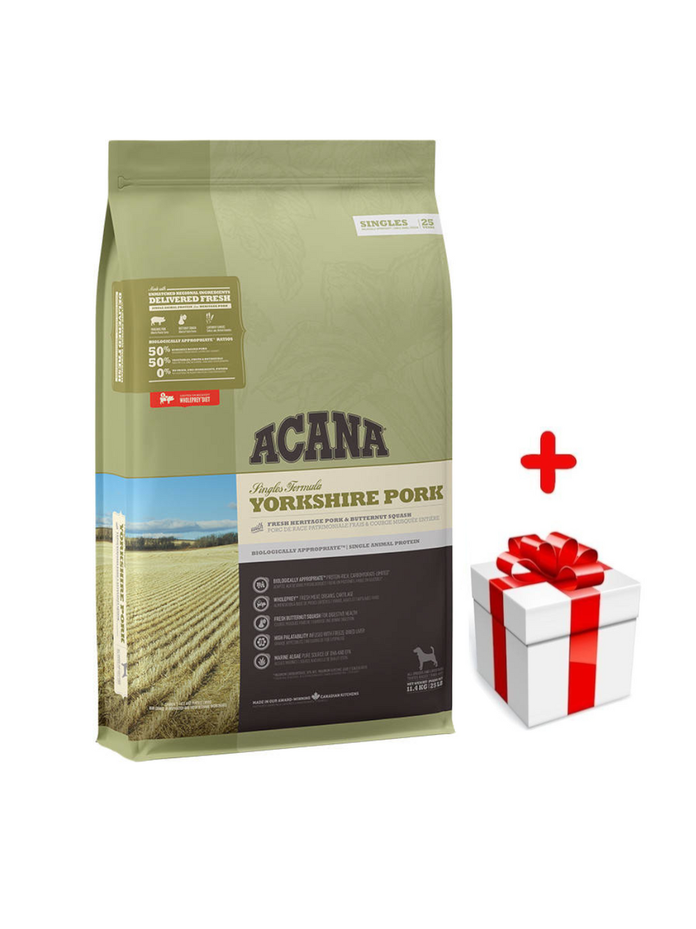 ACANA Singles Yorkshire Pork 6kg + niespodzianka dla psa GRATIS!