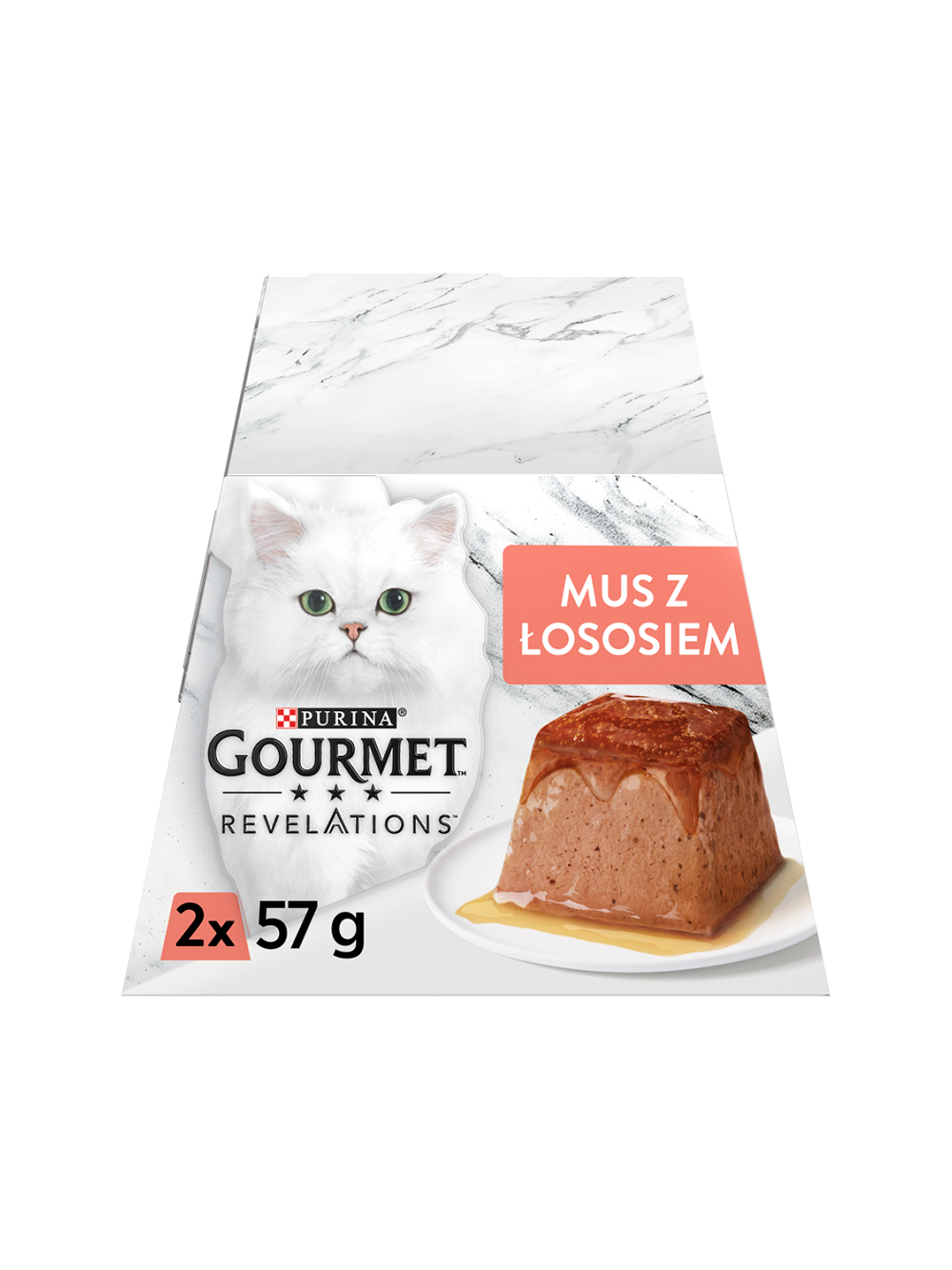 Gourmet Revelations Karma dla kotów mus z łososiem 12x(2x57g)