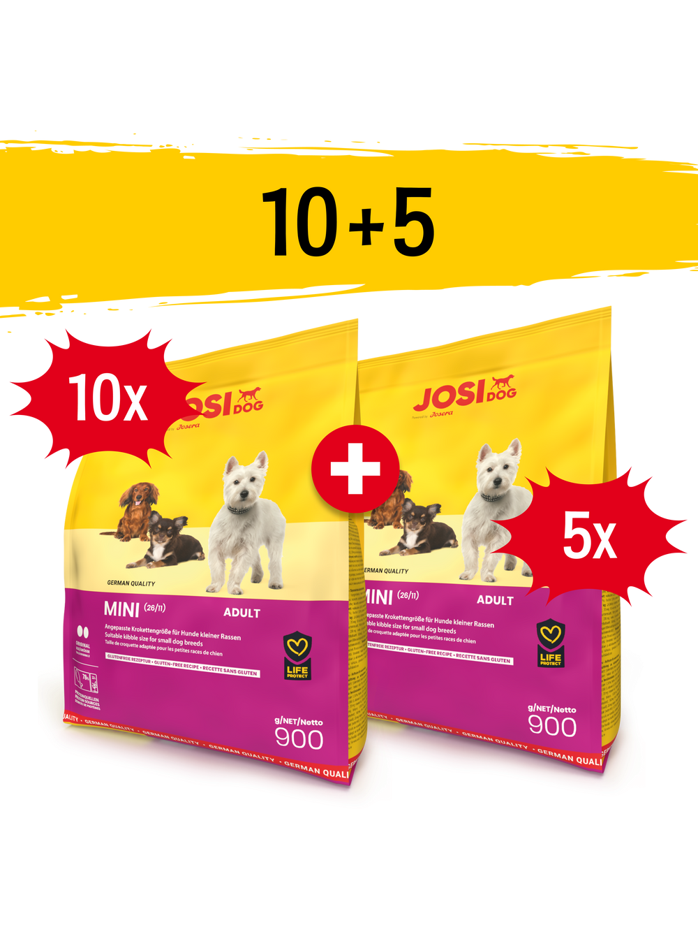 JOSERA JosiDog Mini 10x900g + 5x900g GRATIS!!!