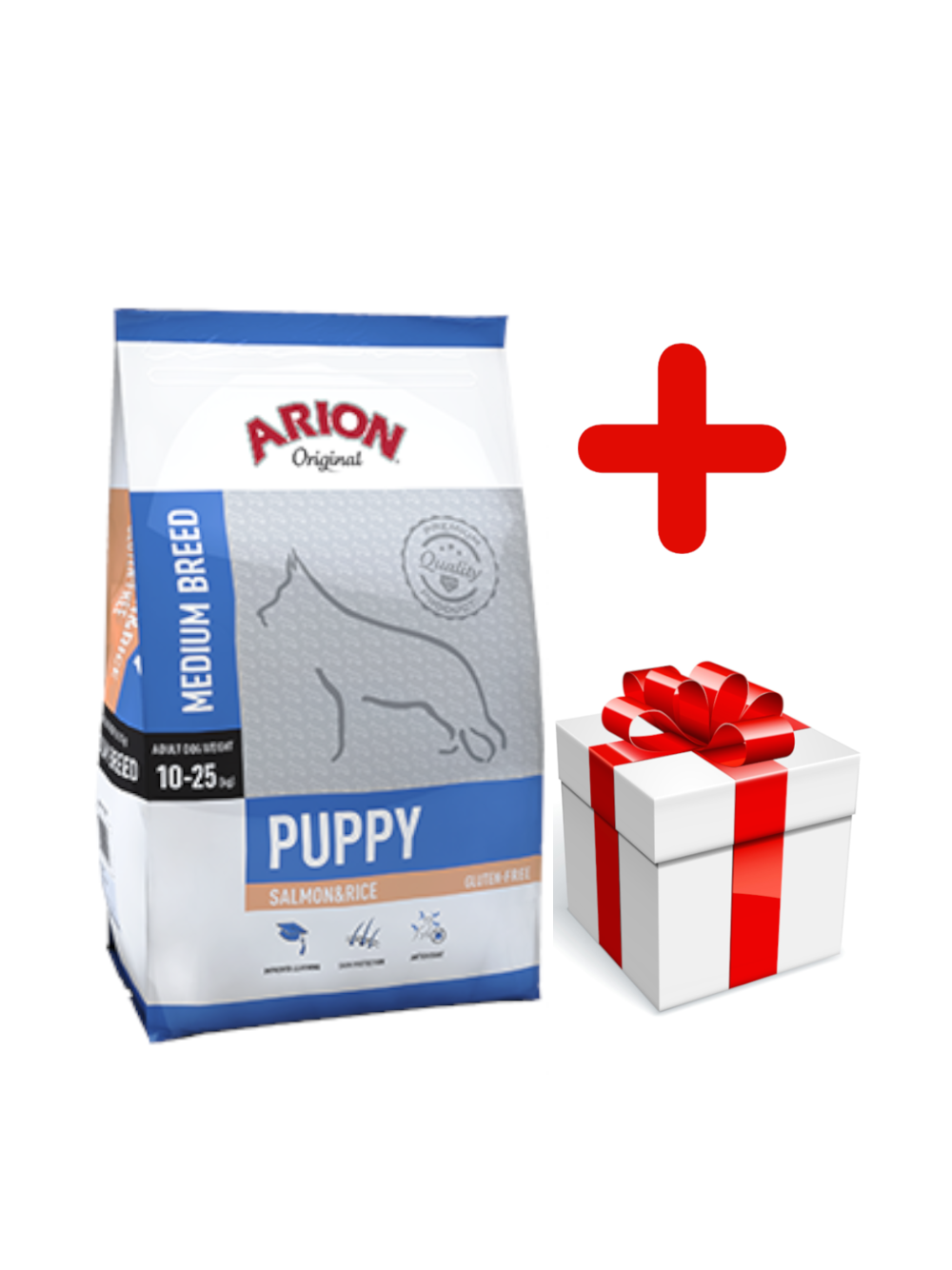 ARION Original Puppy Medium Breed Salmon & Rice 12kg + niespodzianka dla psa GRATIS!