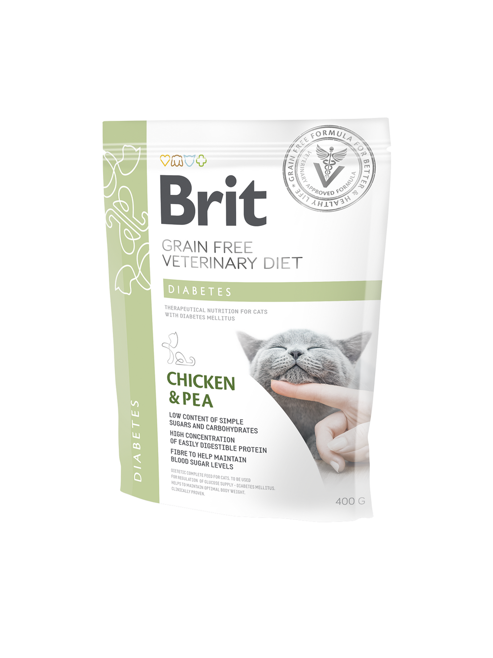 Brit gf veterinary diets cat diabetes 400g