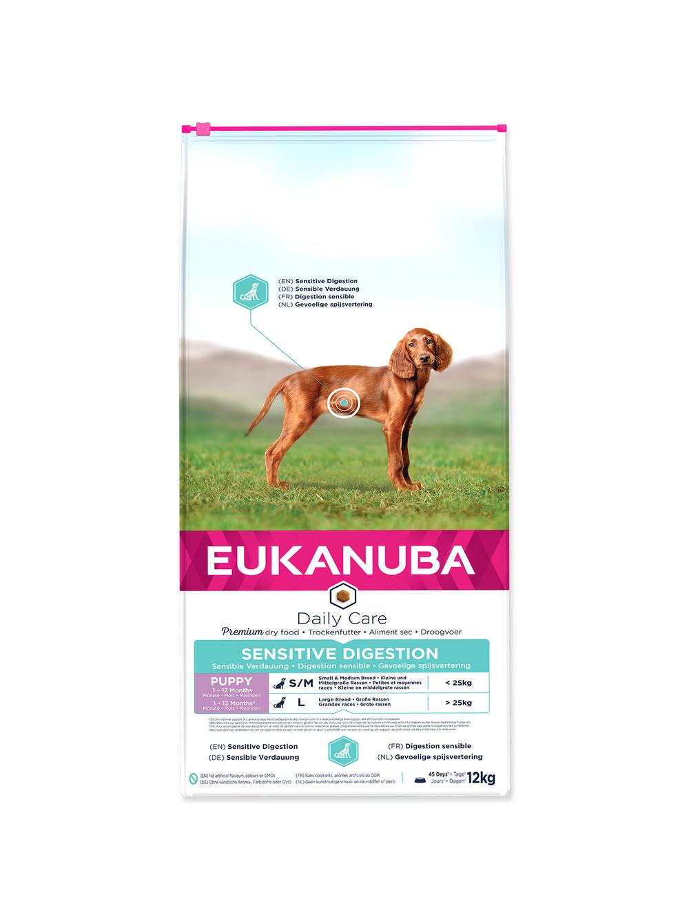 EUKANUBA Sensitive Digestion Puppy 12kg + niespodzianka dla psa GRATIS!