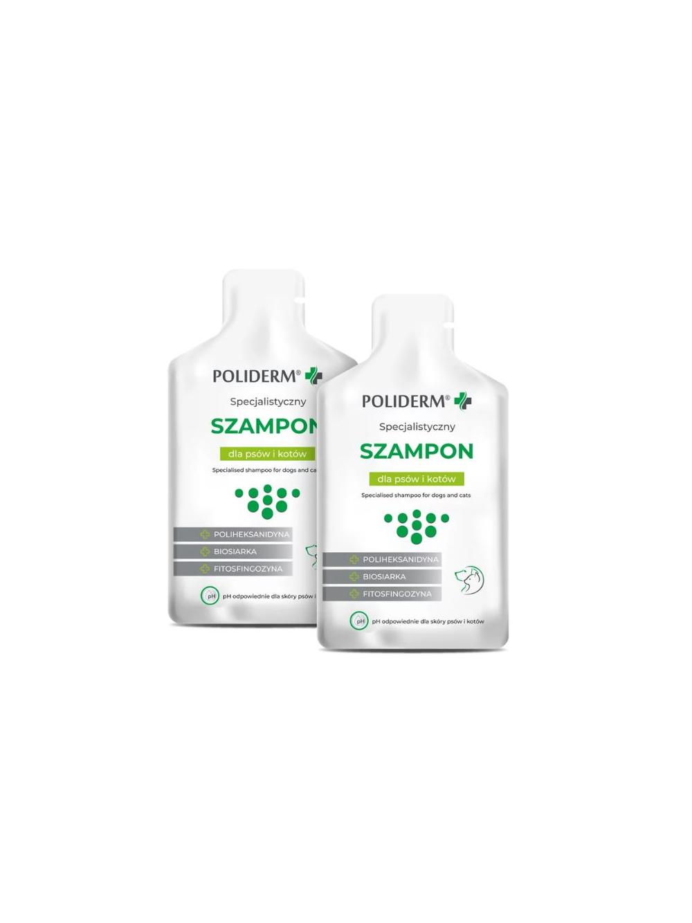 POLIDERM® SZAMPON SASZETKA – pielęgnacja sierści dla psa i kota 15 ml