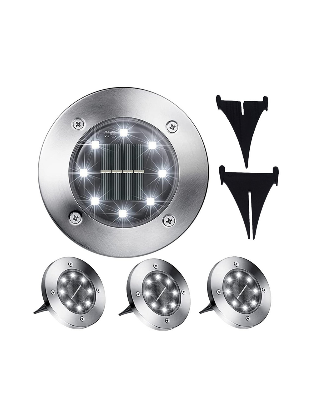 4x lampki solarne gruntowe led