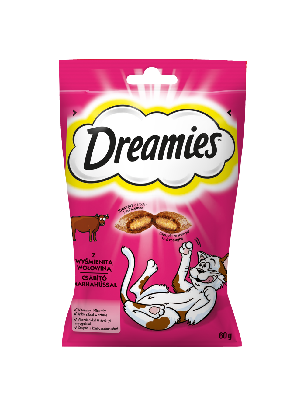 DREAMIES 6x60g - przysmak dla kota z wyśmienitą wołowiną